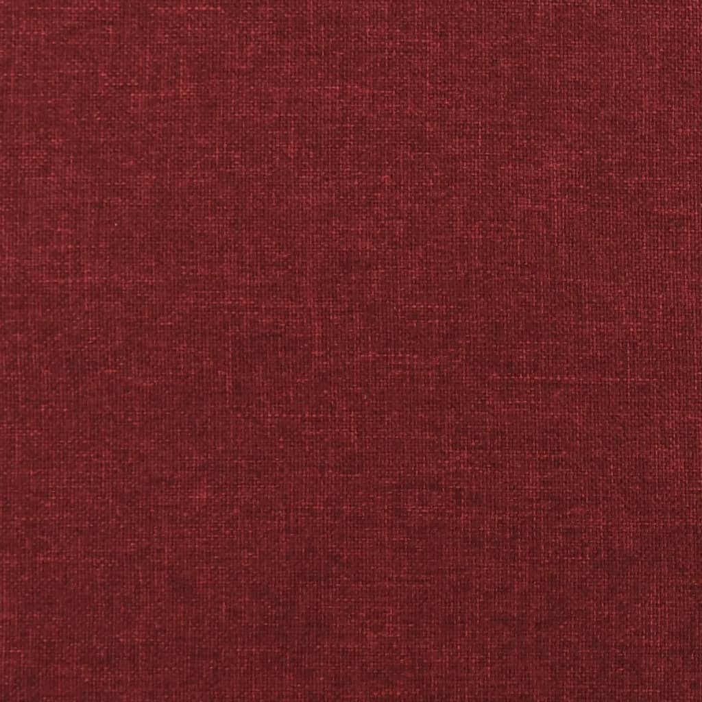 vidaXL Canapea extensibilă cu 2 locuri, 2 perne, roșu vin, textil