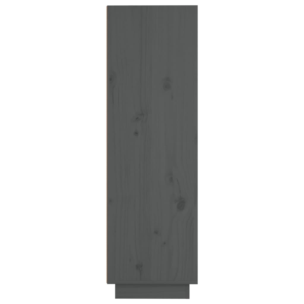 vidaXL Dulap înalt, gri, 37x34x110 cm, lemn masiv de pin