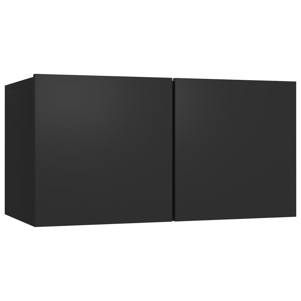vidaXL Set dulap TV, 6 piese, negru, lemn prelucrat