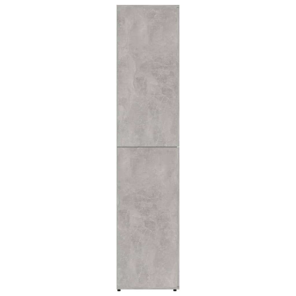 vidaXL Pantofar, gri beton, 80 x 39 x 178 cm, PAL