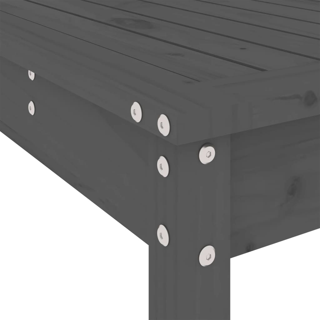 vidaXL Set mobilier bar pentru grădină, 5 piese, gri, lemn masiv pin