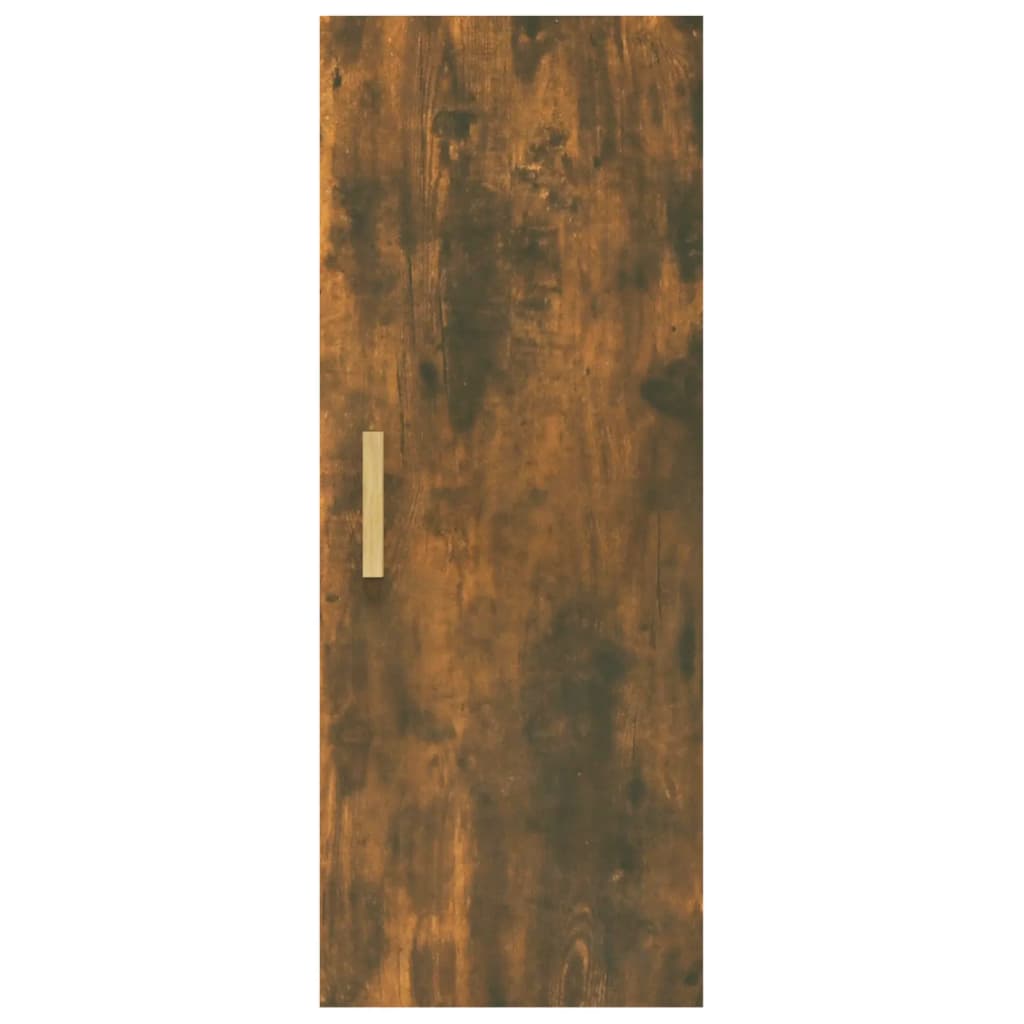 vidaXL Dulap de perete, stejar fumuriu, 34,5x34x90 cm, lemn compozit
