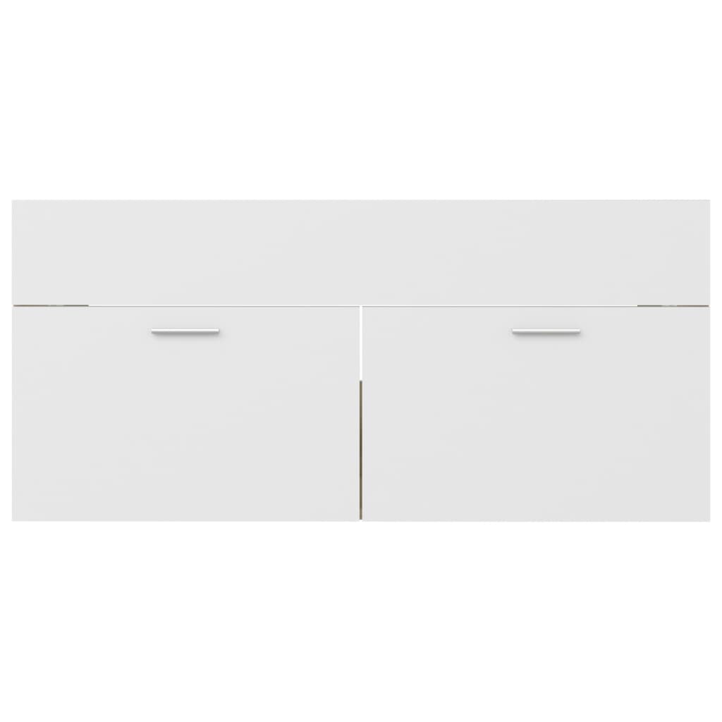vidaXL Dulap de chiuvetă, alb și stejar Sonoma, 100x38,5x46 cm, PAL