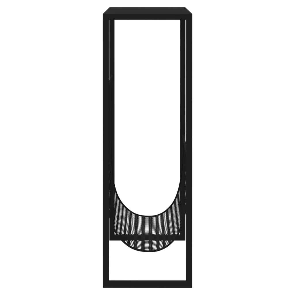 vidaXL Raft de reviste, negru, 35x15x45 cm, oțel