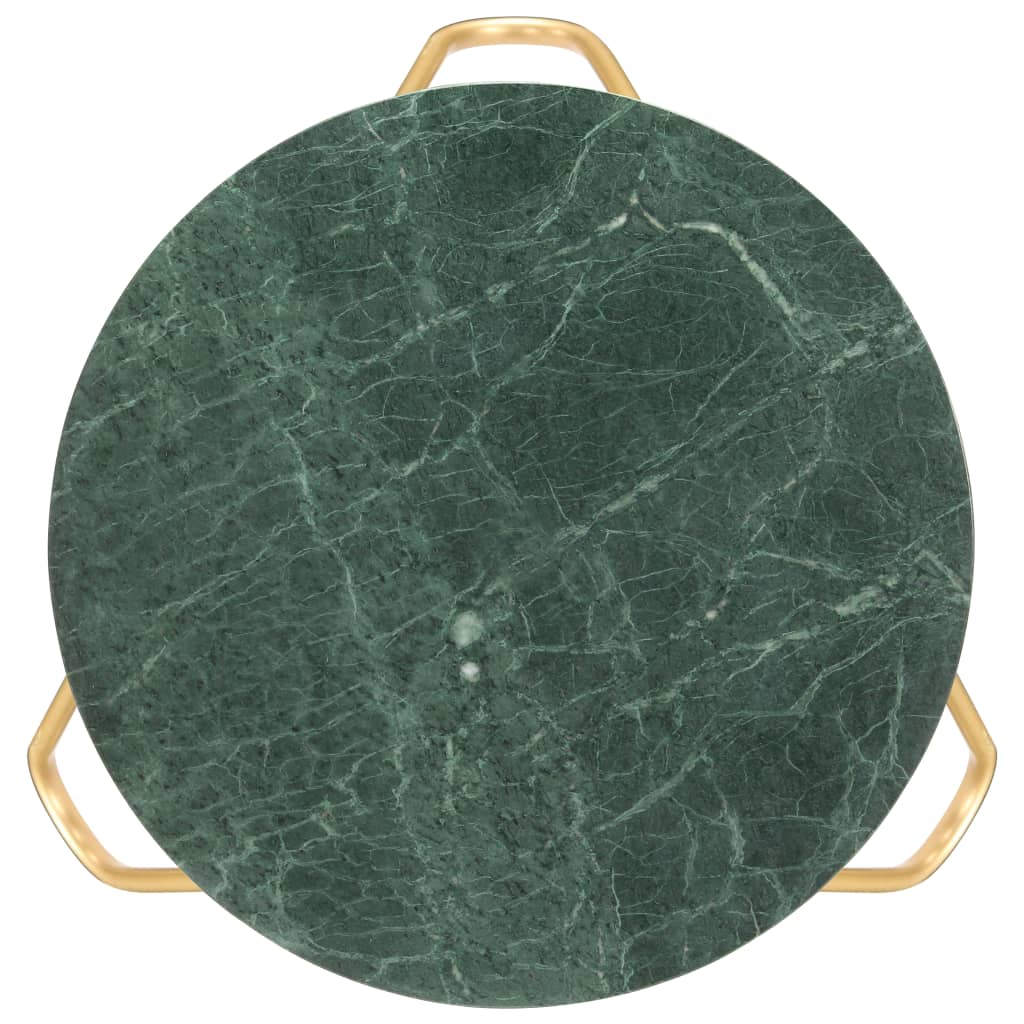 vidaXL Măsuță cafea verde 65x65x42 cm piatră naturală aspect marmură