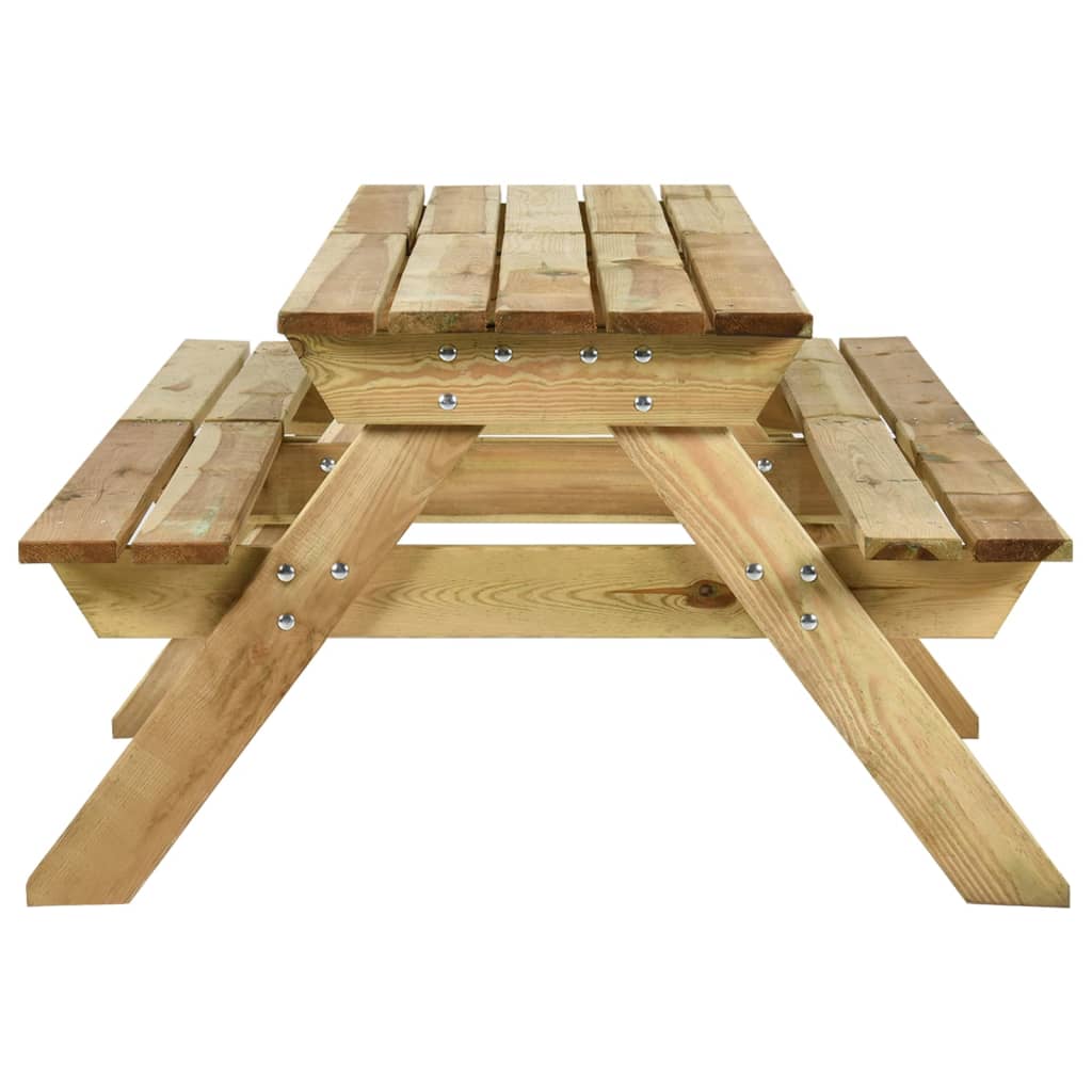 vidaXL Masă de picnic cu bănci, 220x122x72 cm, lemn de pin tratat