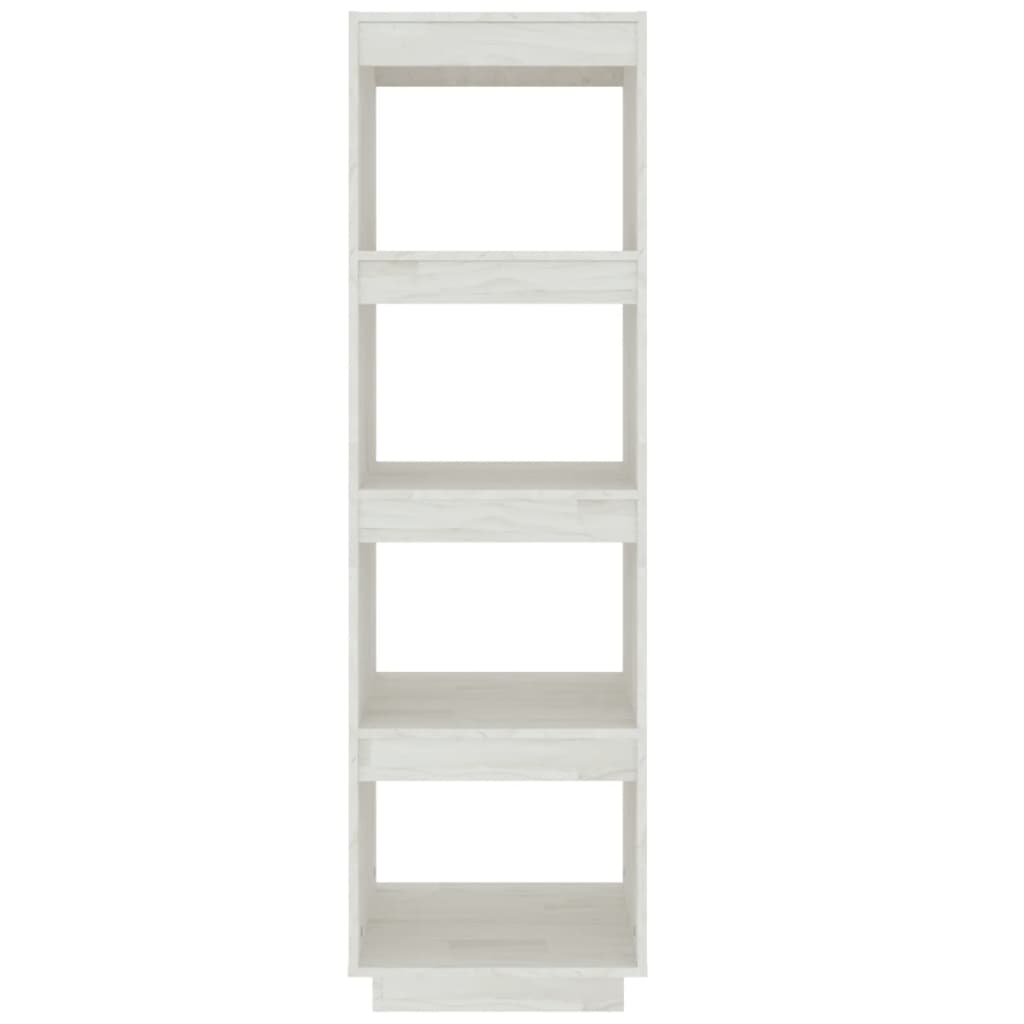 vidaXL Bibliotecă/Separator cameră, alb, 40x35x135 cm, lemn masiv pin