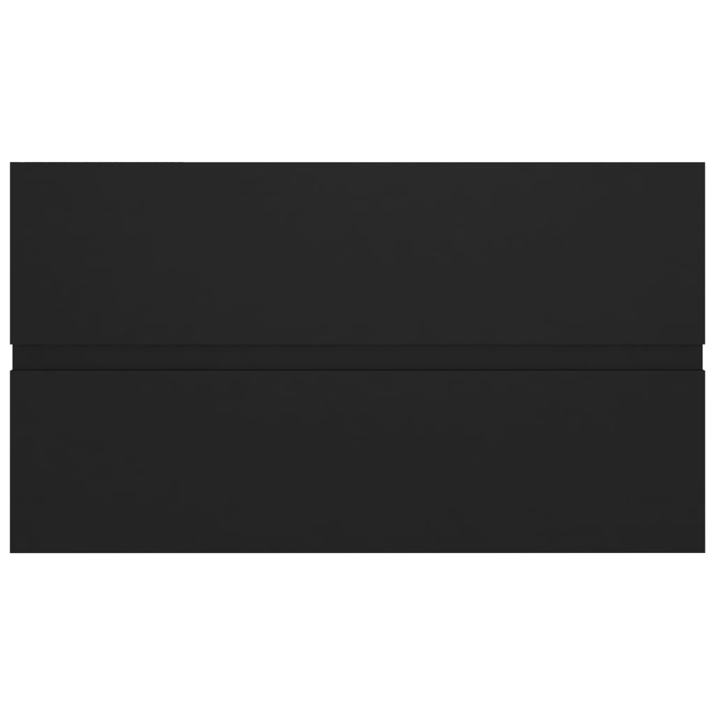 vidaXL Dulap de chiuvetă, negru, 80 x 38,5 x 45 cm, PAL