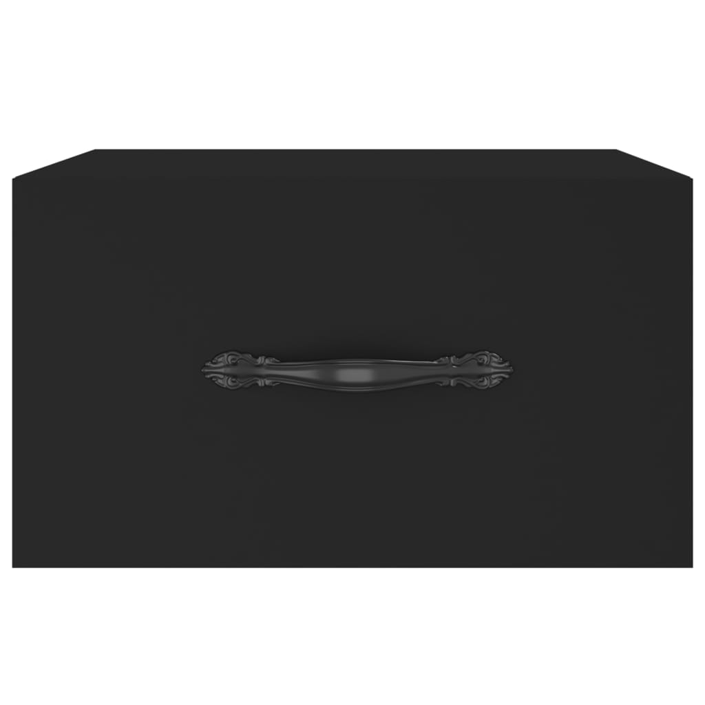 vidaXL Noptieră de perete, negru, 35x35x20 cm