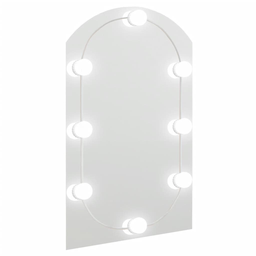 vidaXL Oglindă cu lumini LED, arcadă, 60x40 cm, sticlă