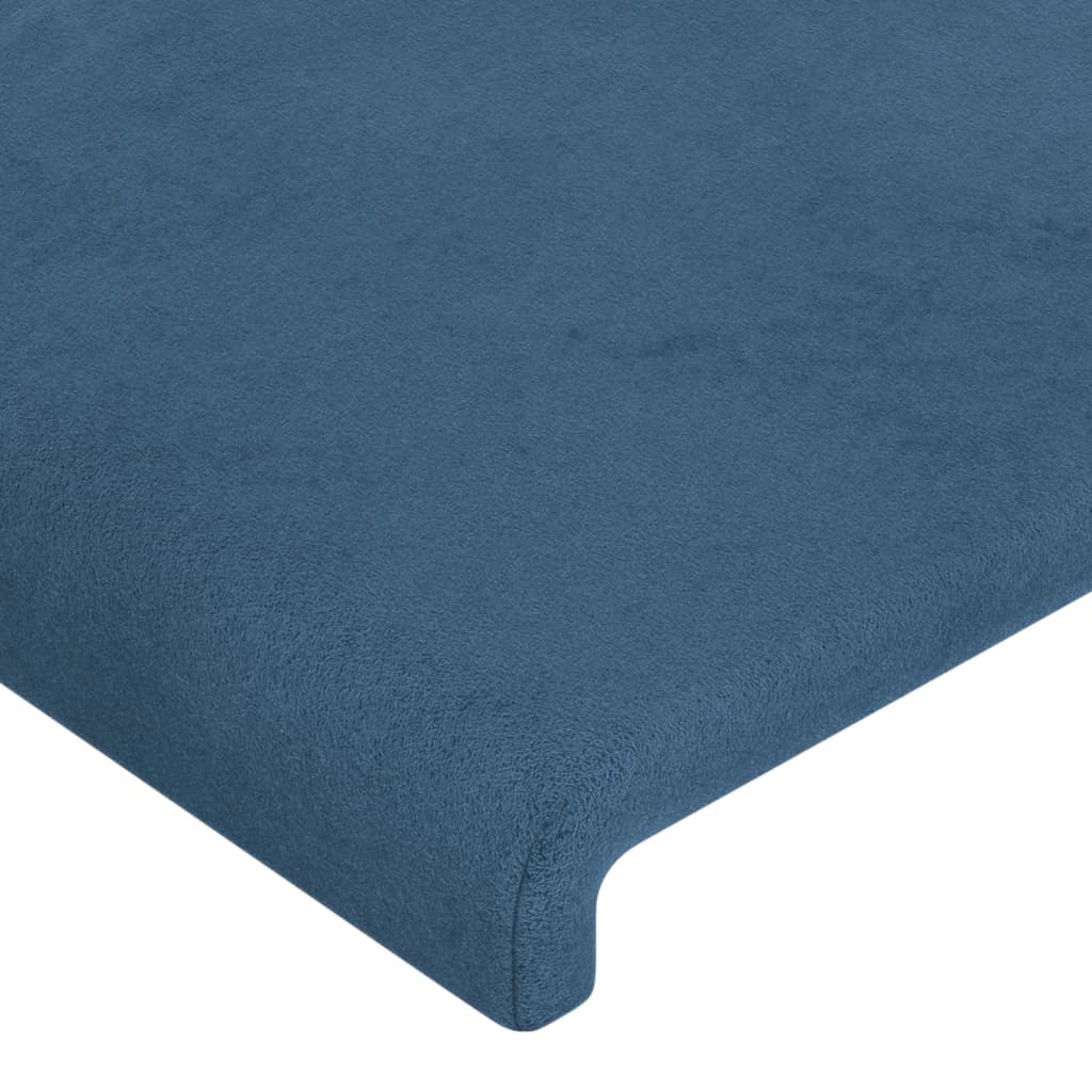 vidaXL Tăblie de pat, albastru închis, 80x5x78/88 cm, catifea