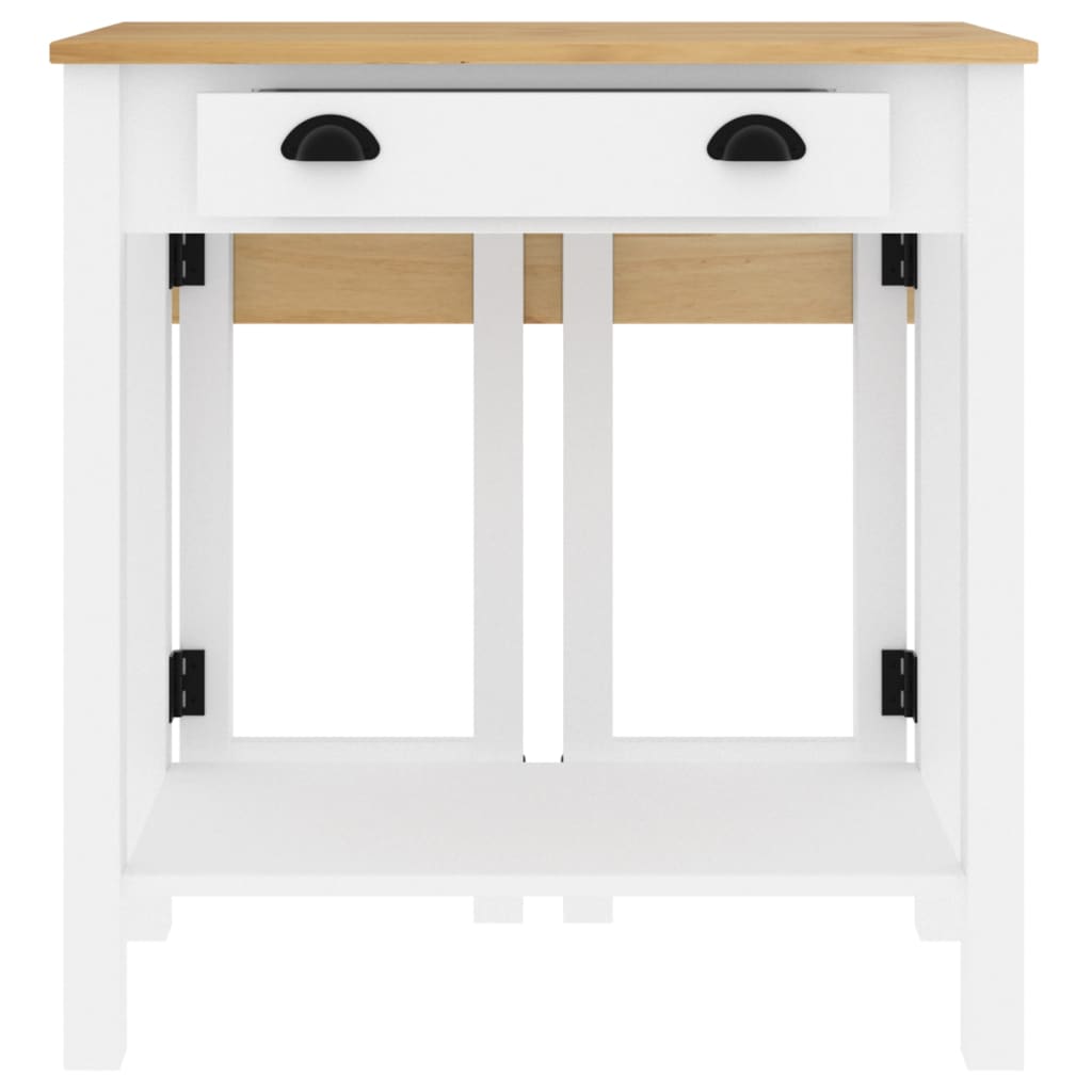 vidaXL Set mobilier de bar, 5 piese, alb, lemn masiv de pin