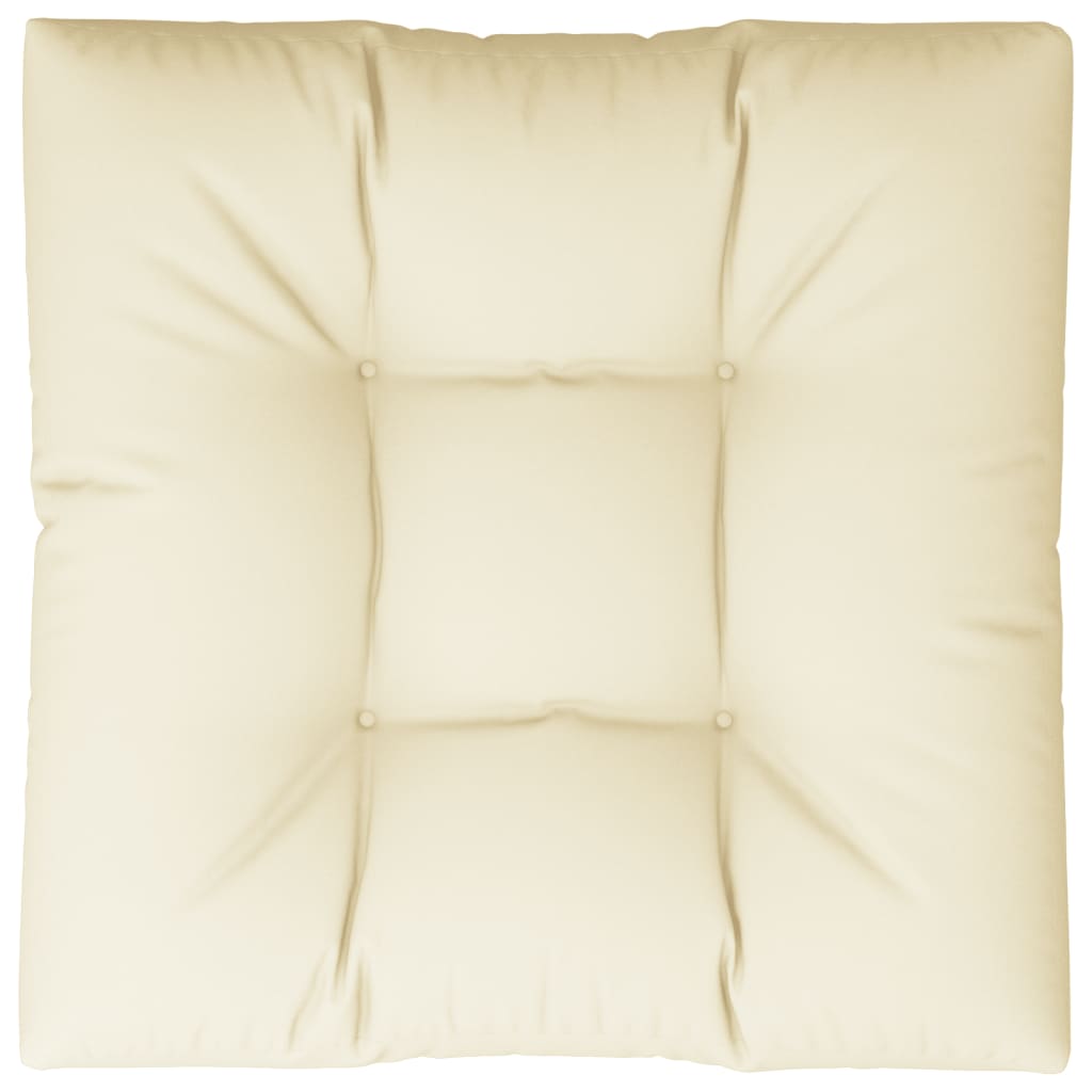vidaXL Pernă pentru canapea din paleți, crem, 80 x 80 x 10 cm