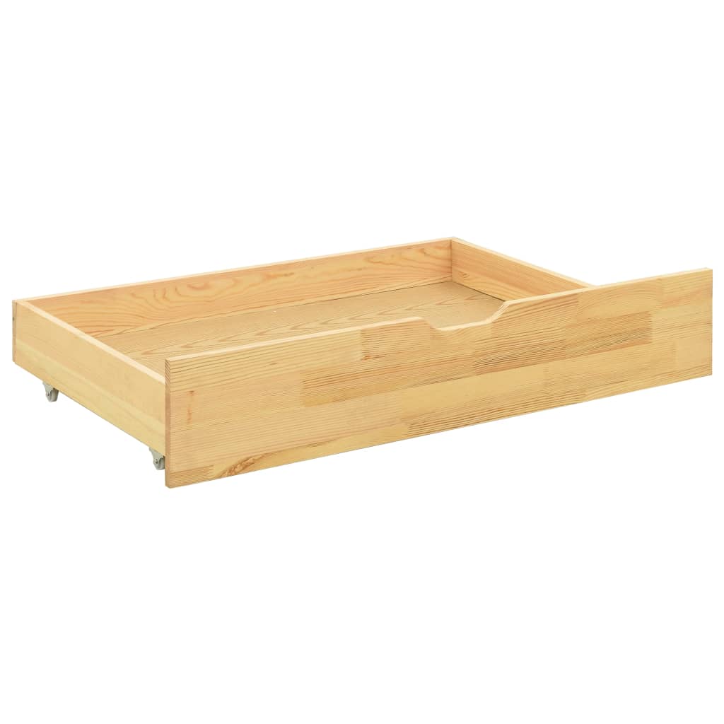 vidaXL Cadru de pat cu 2 sertare, 90 x 200 cm, lemn masiv de pin