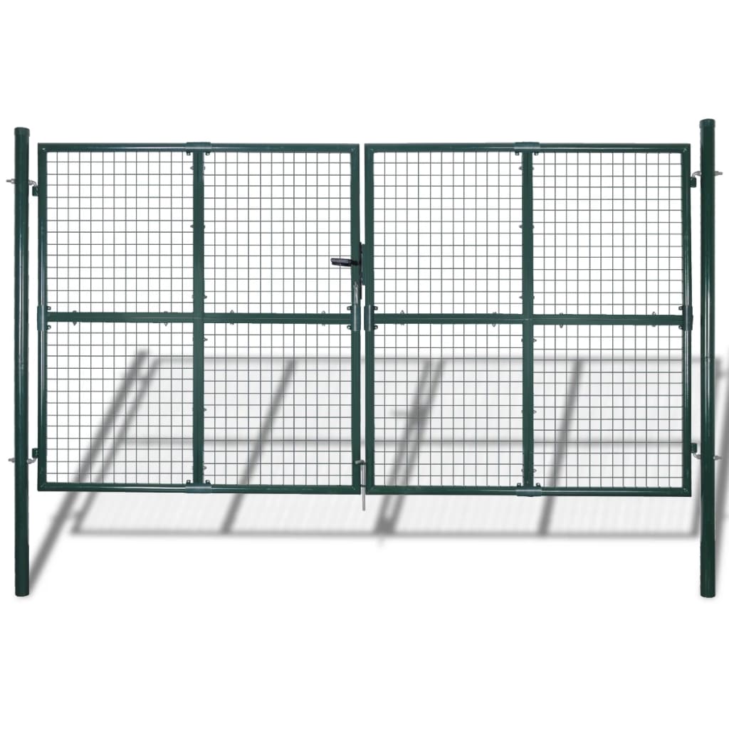 Gard de grădină plasă, poartă gard grilaj, 289x175 cm/306x225 cm