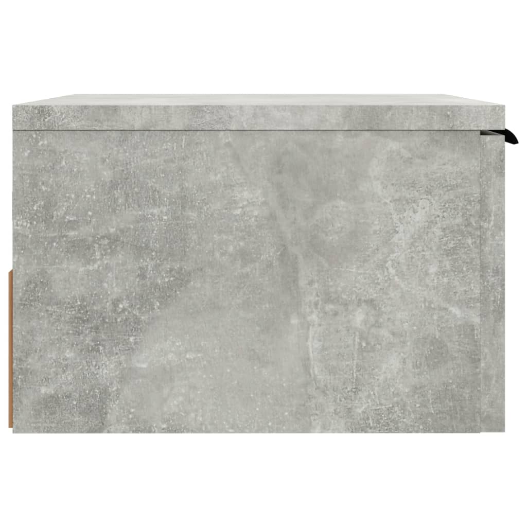 vidaXL Noptiere de perete, 2 buc., gri beton, 34x30x20 cm