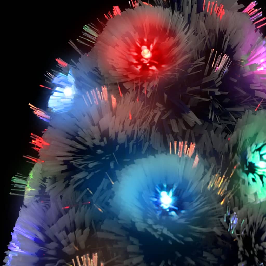 vidaXL Brad Crăciun artificial luminat alb&albastru 240cm fibră optică