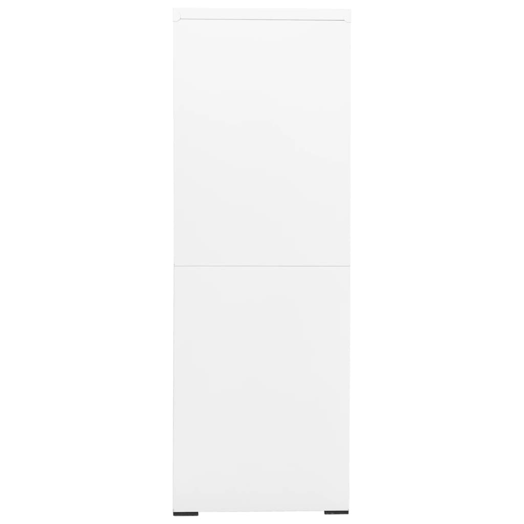 vidaXL Fișet, alb, 90x46x134 cm, oțel