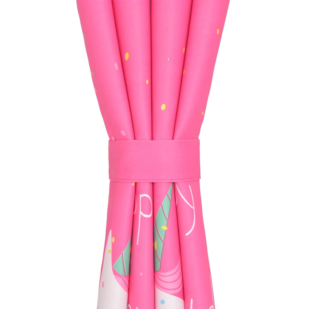 vidaXL Draperii opace pentru camera copiilor, 2 buc, 140x240 cm, roz