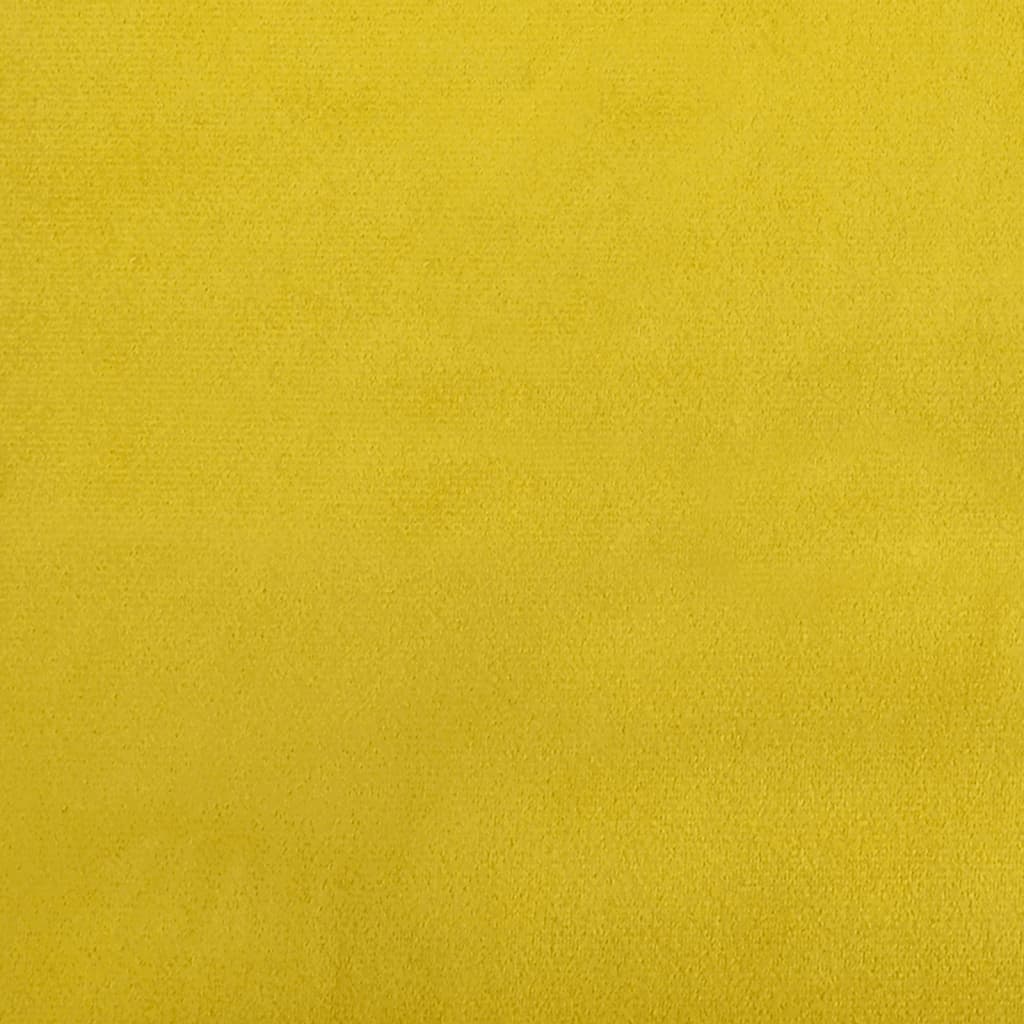 vidaXL Taburet, galben, 77x55x31 cm, catifea