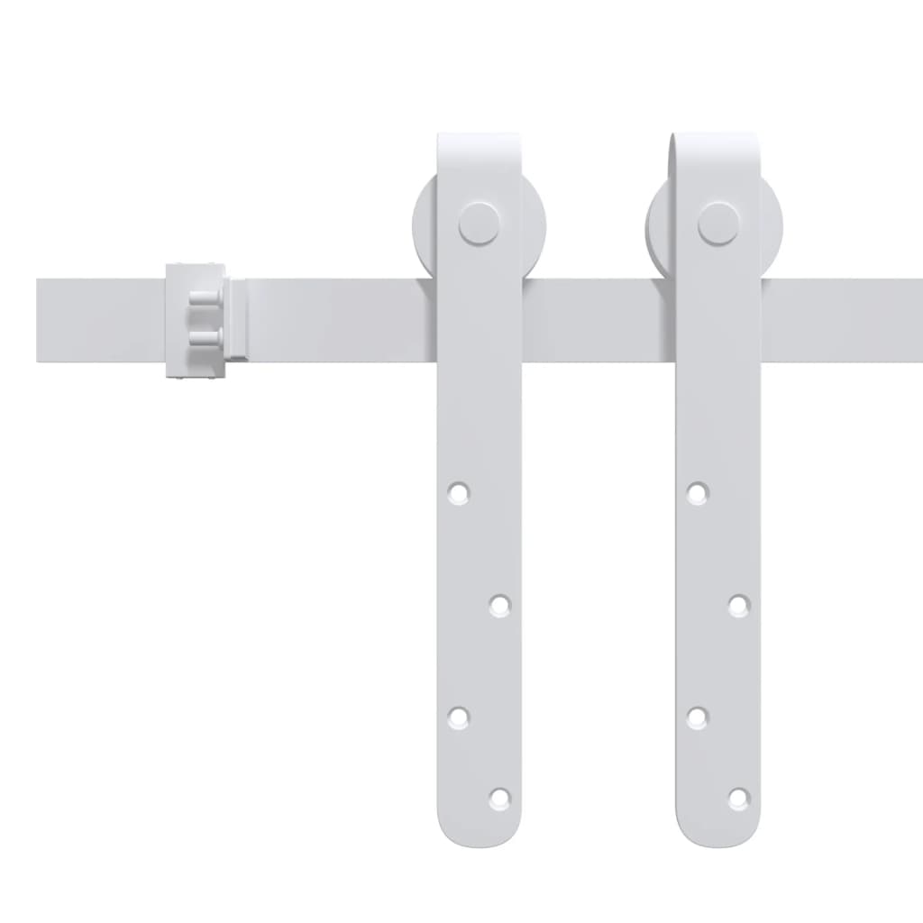 vidaXL Set glisare ușă mini pentru dulap, alb, oțel carbon, 152 cm