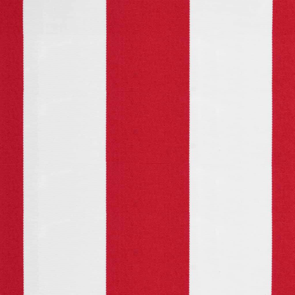 vidaXL Pânză copertină de rezervă, dungi roșii și albe, 5x3 m