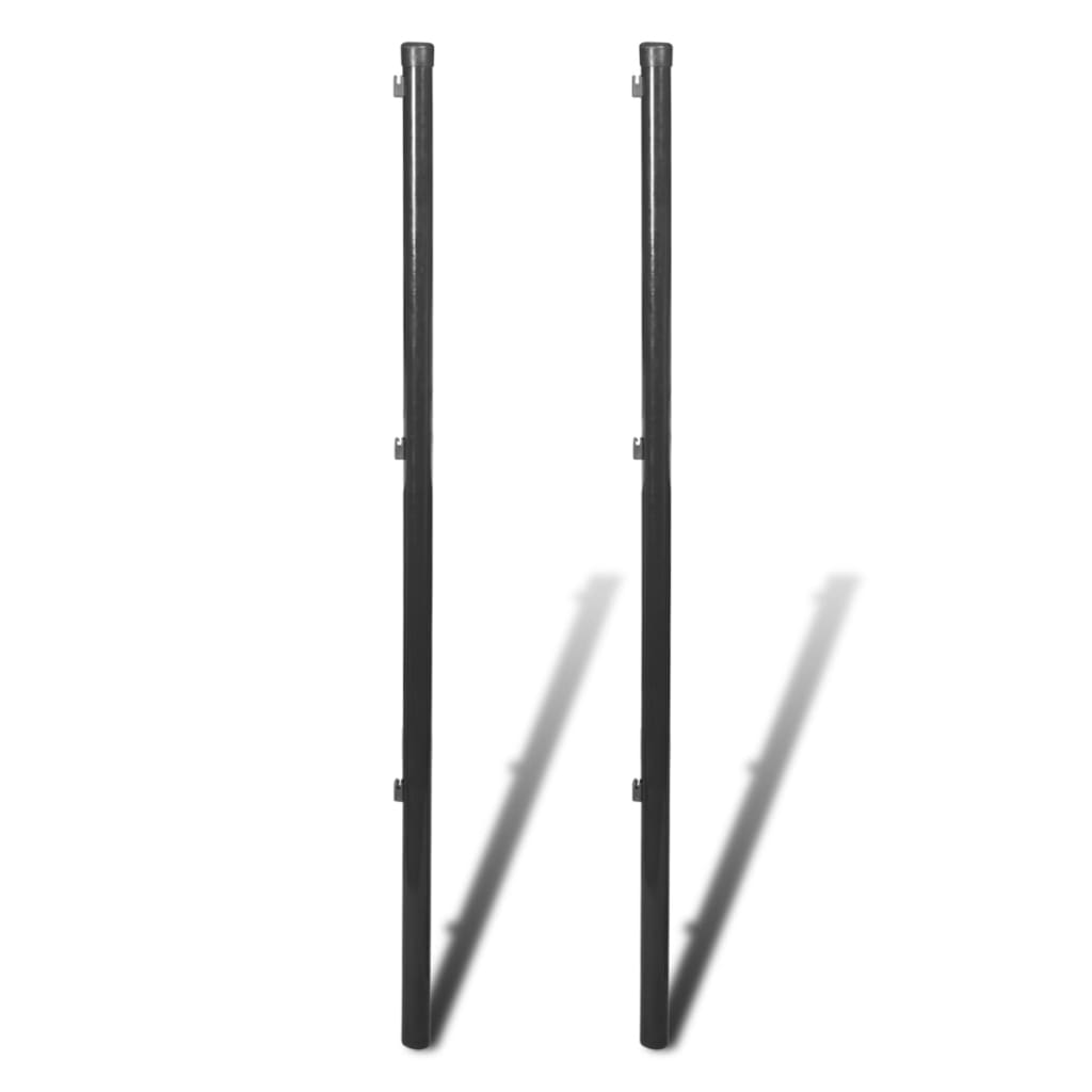 vidaXL Stâlpi de susținere pentru gard de plasă, 2 buc., 115 cm