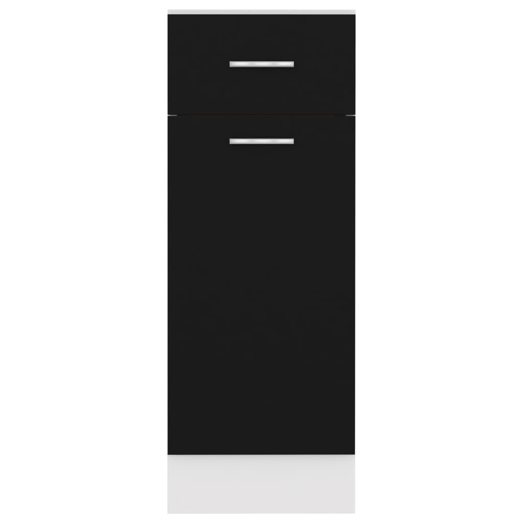 vidaXL Dulap inferior cu sertar, negru, 30 x 46 x 81,5 cm, PAL