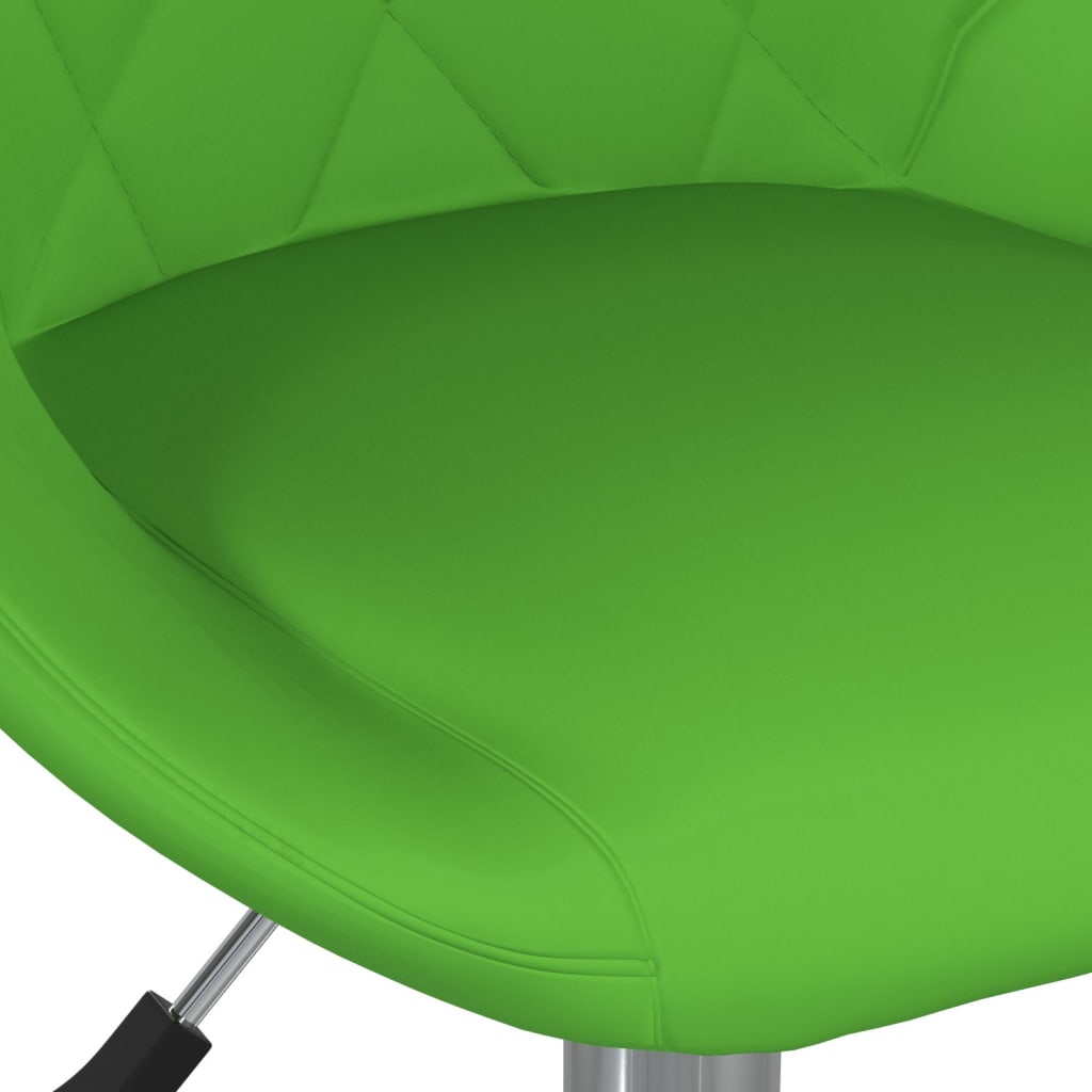 vidaXL Scaune de masă pivotante, 4 buc. verde, piele artificială