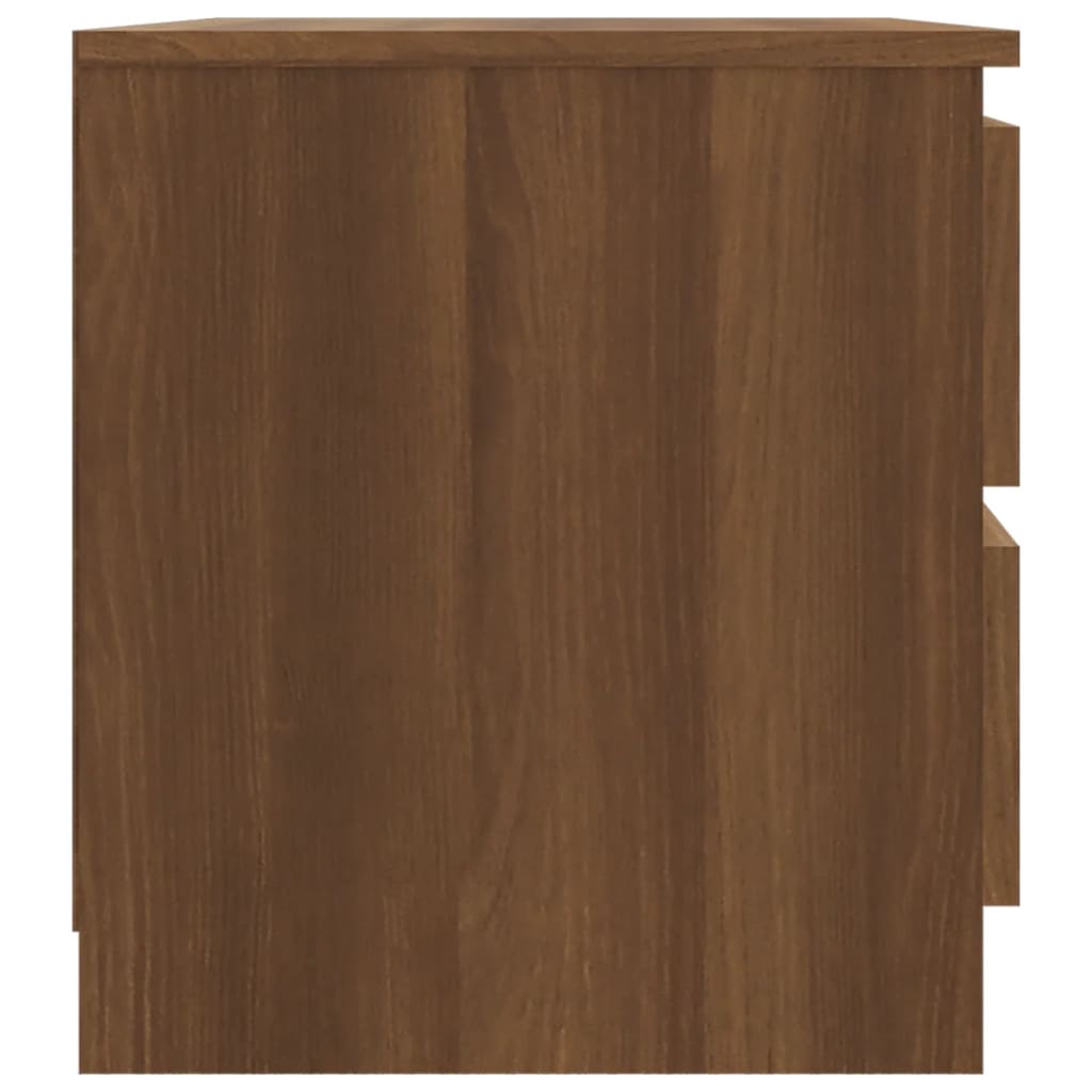 vidaXL Noptiere, 2 buc., stejar maro, 50x39x43,5 cm, lemn prelucrat