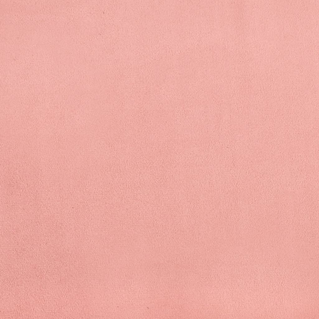vidaXL Cadru de pat box spring, roz, 140x190 cm, catifea