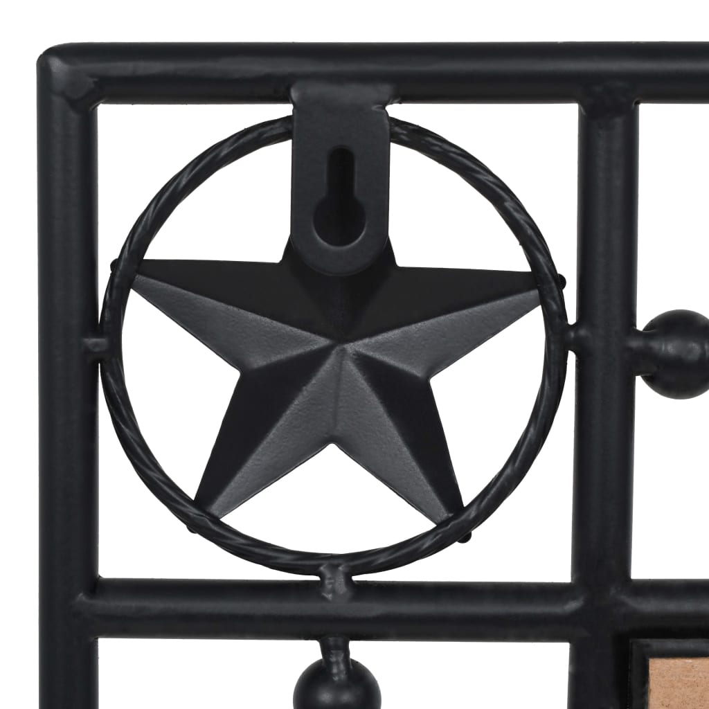 vidaXL Oglindă de perete, negru, 50 x 80 cm, dreptunghiular