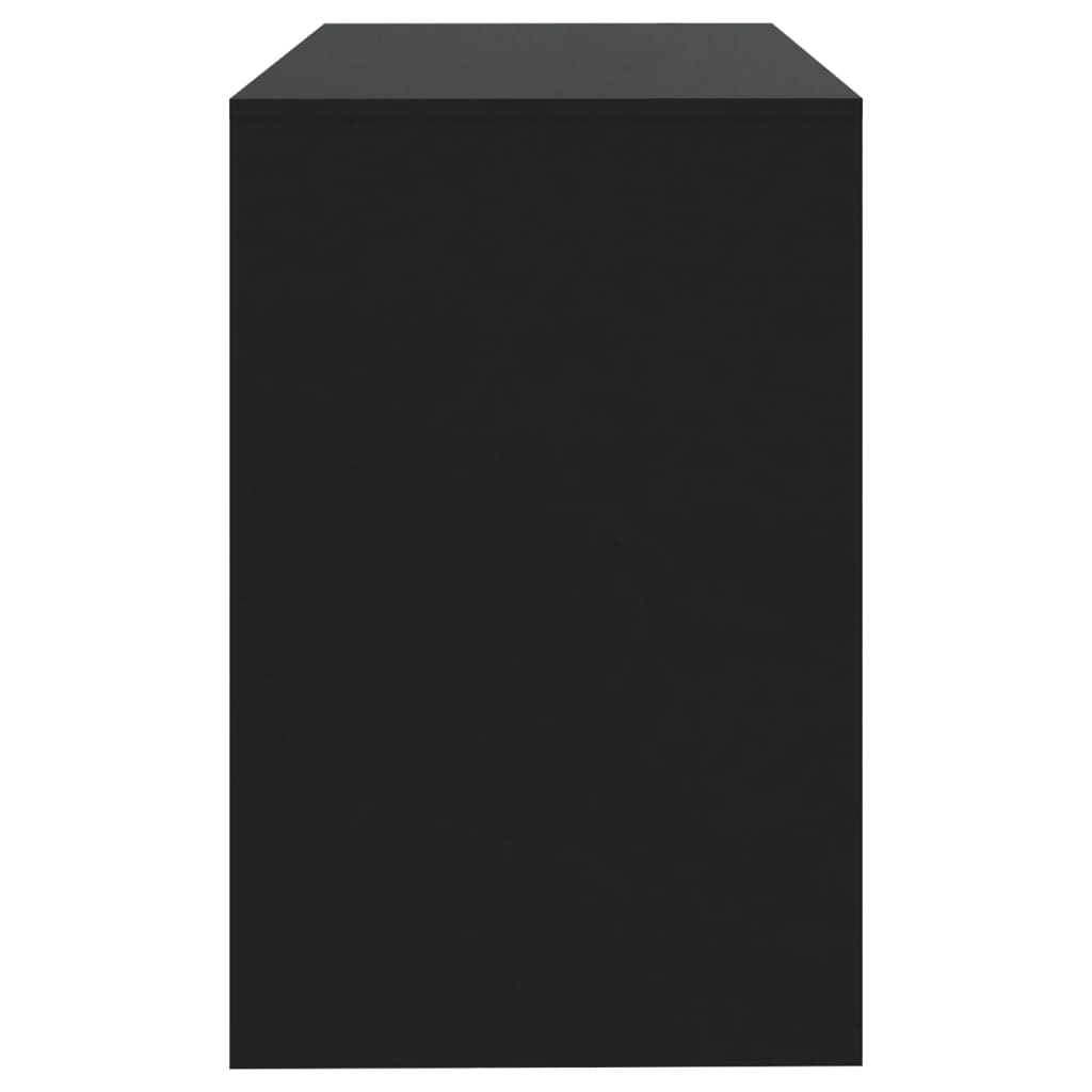 vidaXL Birou, negru, 101x50x76,5 cm, PAL