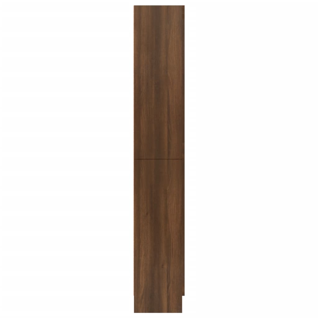 vidaXL Dulap vitrină, stejar maro, 82,5x30,5x185,5 cm, lemn prelucrat