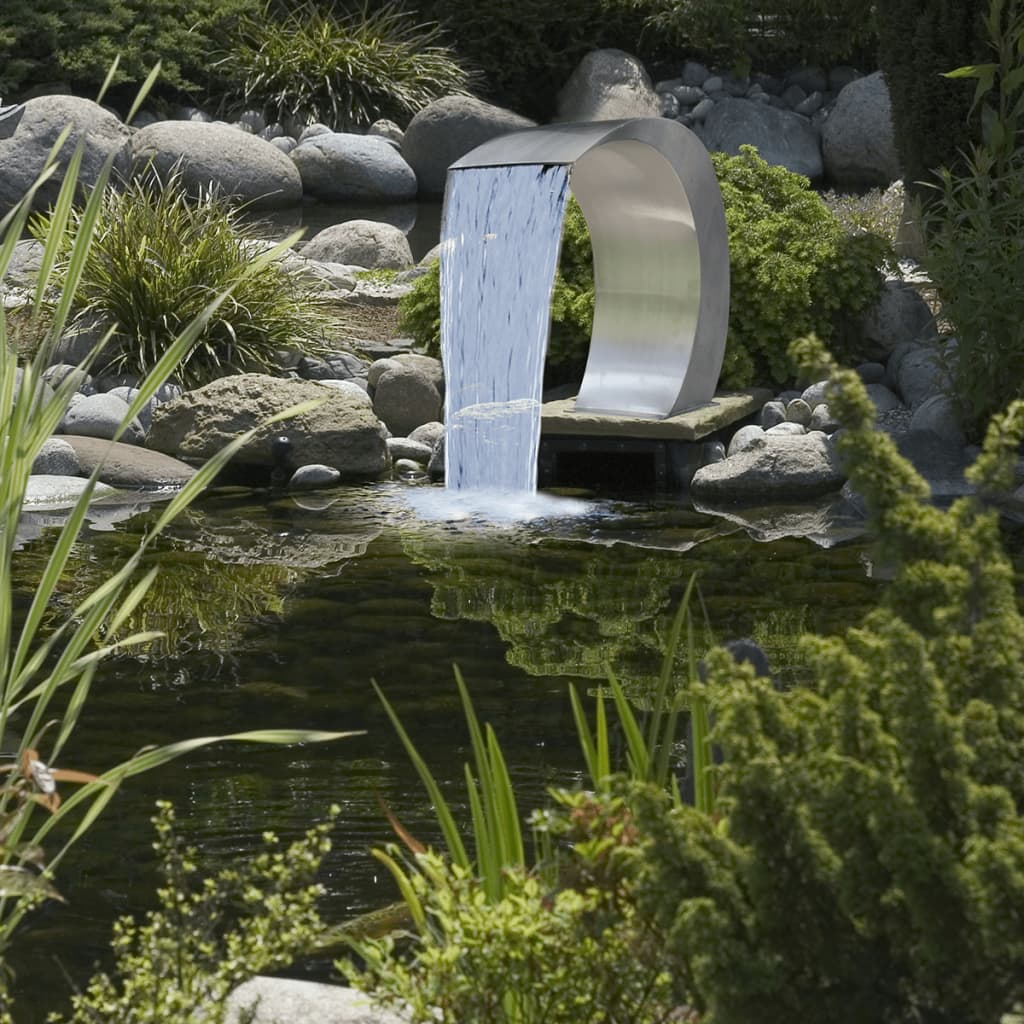 Fântână de piscină cascadă grădină, 45 x 30 x 60 cm, oțel inoxidabil