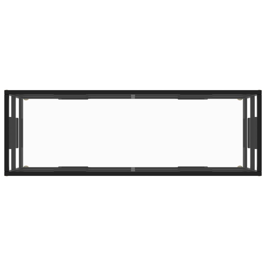 vidaXL Comodă TV, cu sticlă securizată, negru, 120 x 40 x 40 cm
