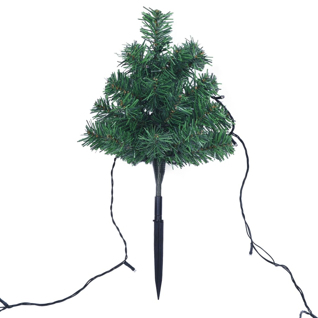 vidaXL Brazi de Crăciun de alee, 6 buc., LED-uri alb calde, 45 cm, PVC