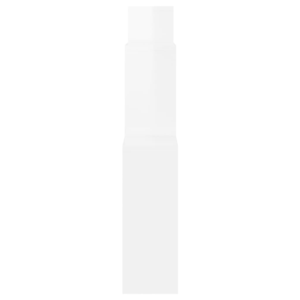 vidaXL Raft de perete cub, alb extralucios, 80x15x78,5 cm, PAL