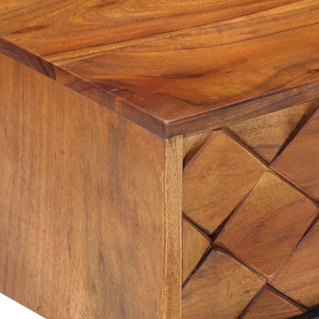 vidaXL Măsuță de cafea, 68 x 68 x 38 cm, lemn masiv de acacia