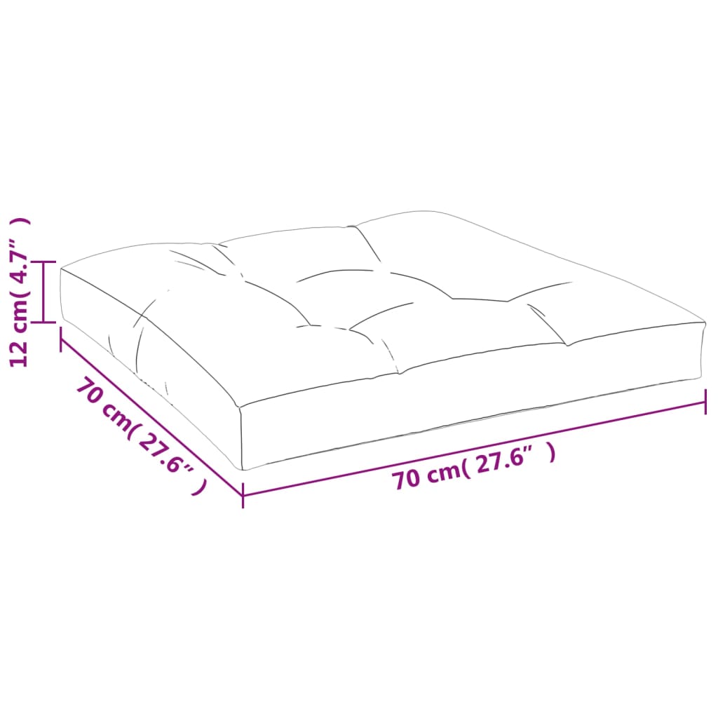 vidaXL Pernă canapea din paleți, model frunze, 70x70x12 cm