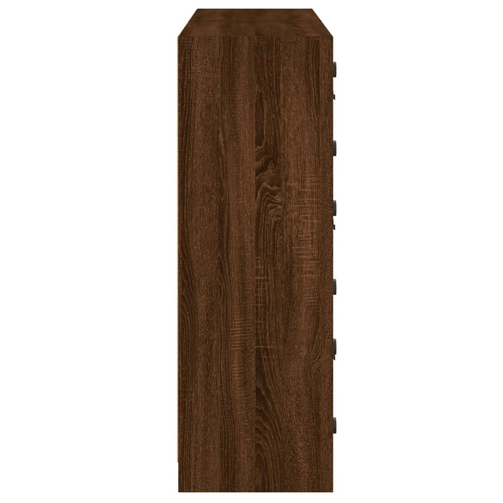 vidaXL Bibliotecă cu uși, stejar maro, 136x37x109 cm, lemn compozit