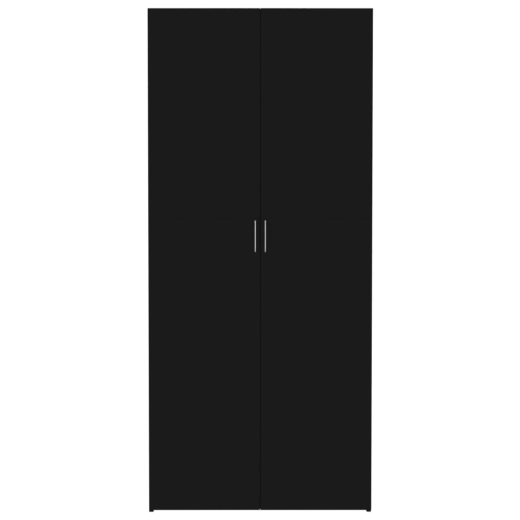 vidaXL Dulap de depozitare, negru, 80x35,5x180 cm, PAL