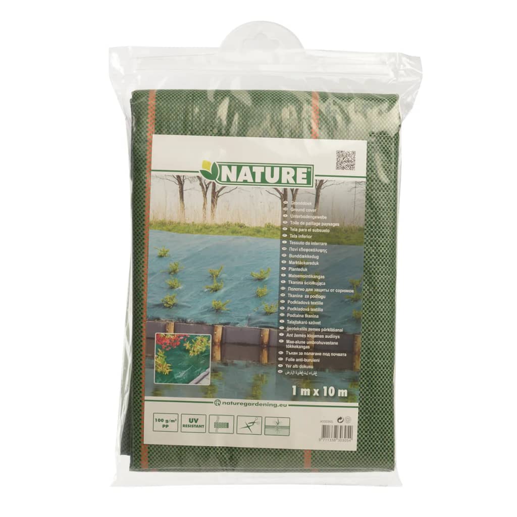 Nature Folie antiburuieni pentru sol, verde, 1 x 10 m