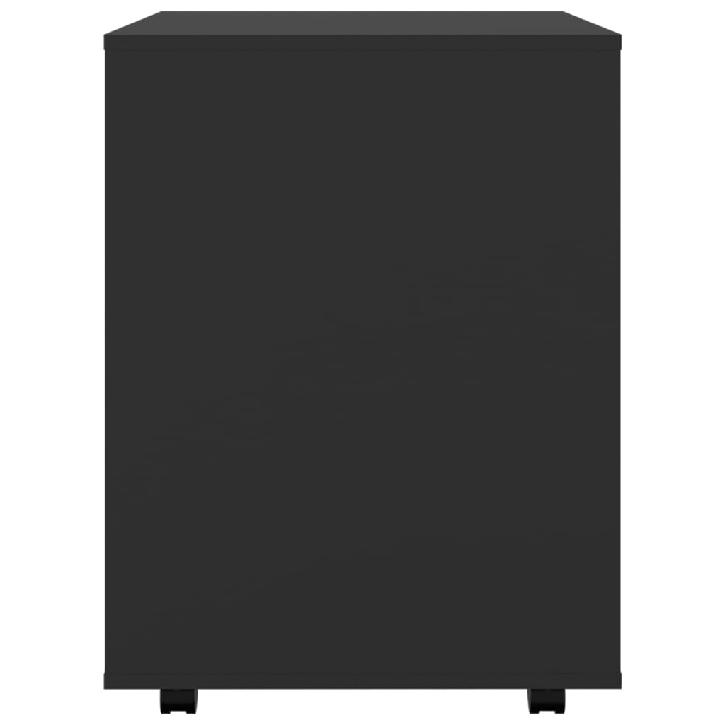 vidaXL Dulap cu roți, negru, 60x53x72 cm, PAL