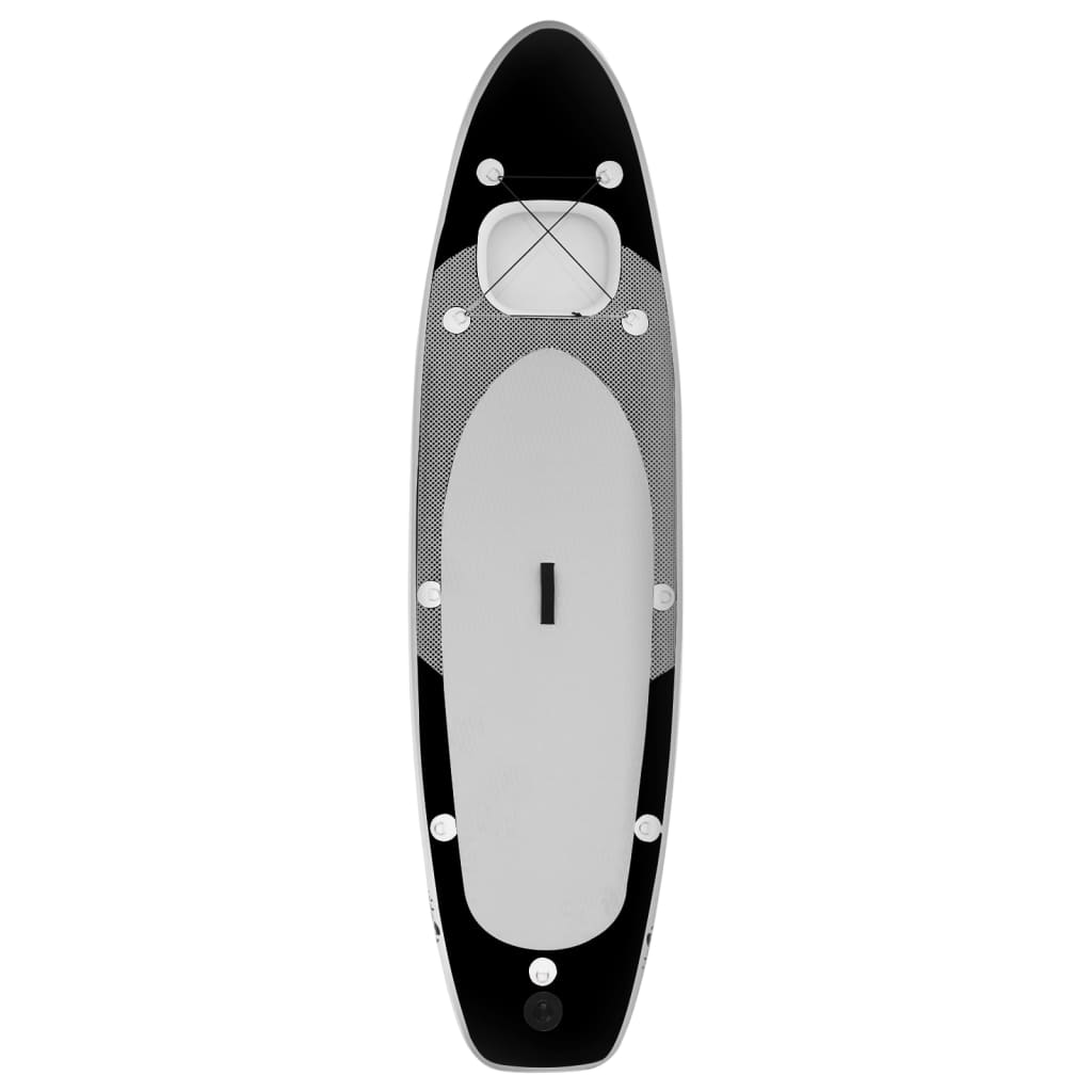 vidaXL Set placă paddleboarding gonflabilă, negru, 300x76x10 cm