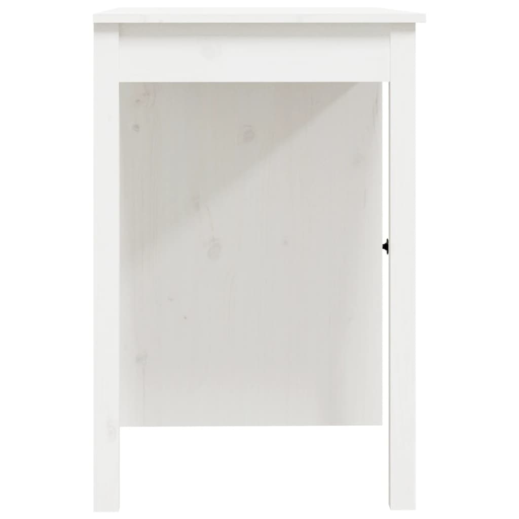 vidaXL Birou, alb, 100x50x75 cm, lemn masiv de pin