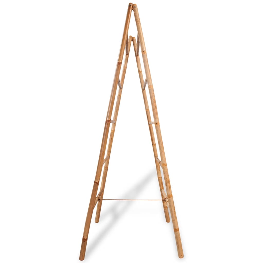 vidaXL Scară dublă pentru prosoape cu 5 trepte din bambus 50 x 160 cm