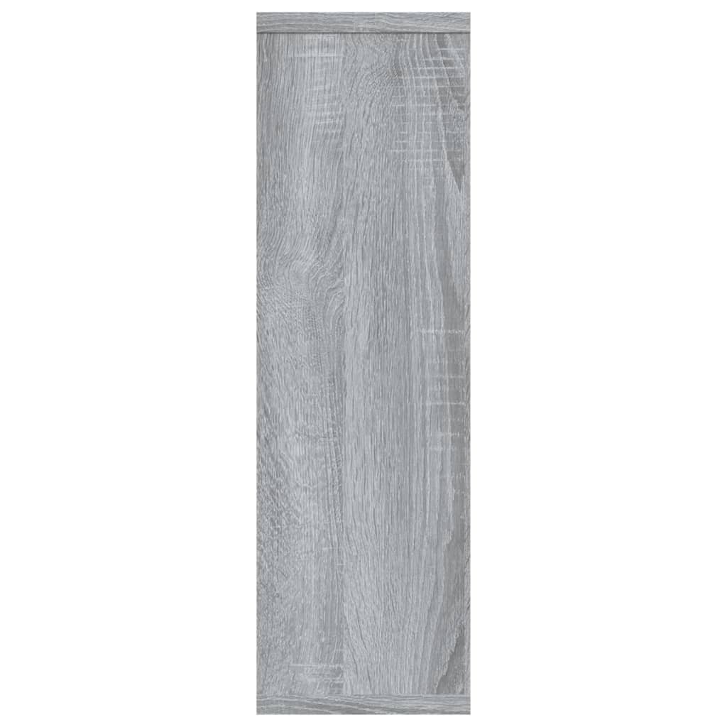 vidaXL Raft de perete, sonoma gri, 85x16x52,5 cm, lemn compozit
