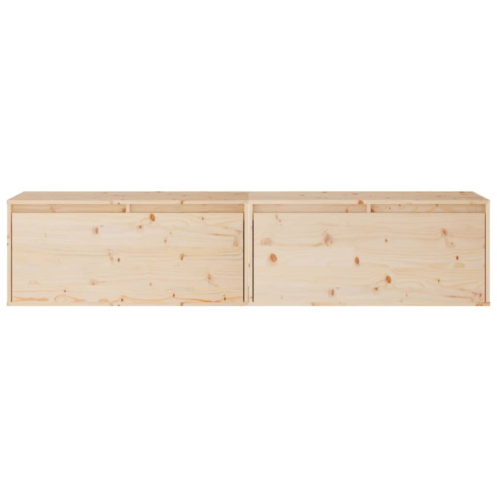 vidaXL Dulapuri de perete 2 buc. 80x30x35 cm, lemn masiv de pin