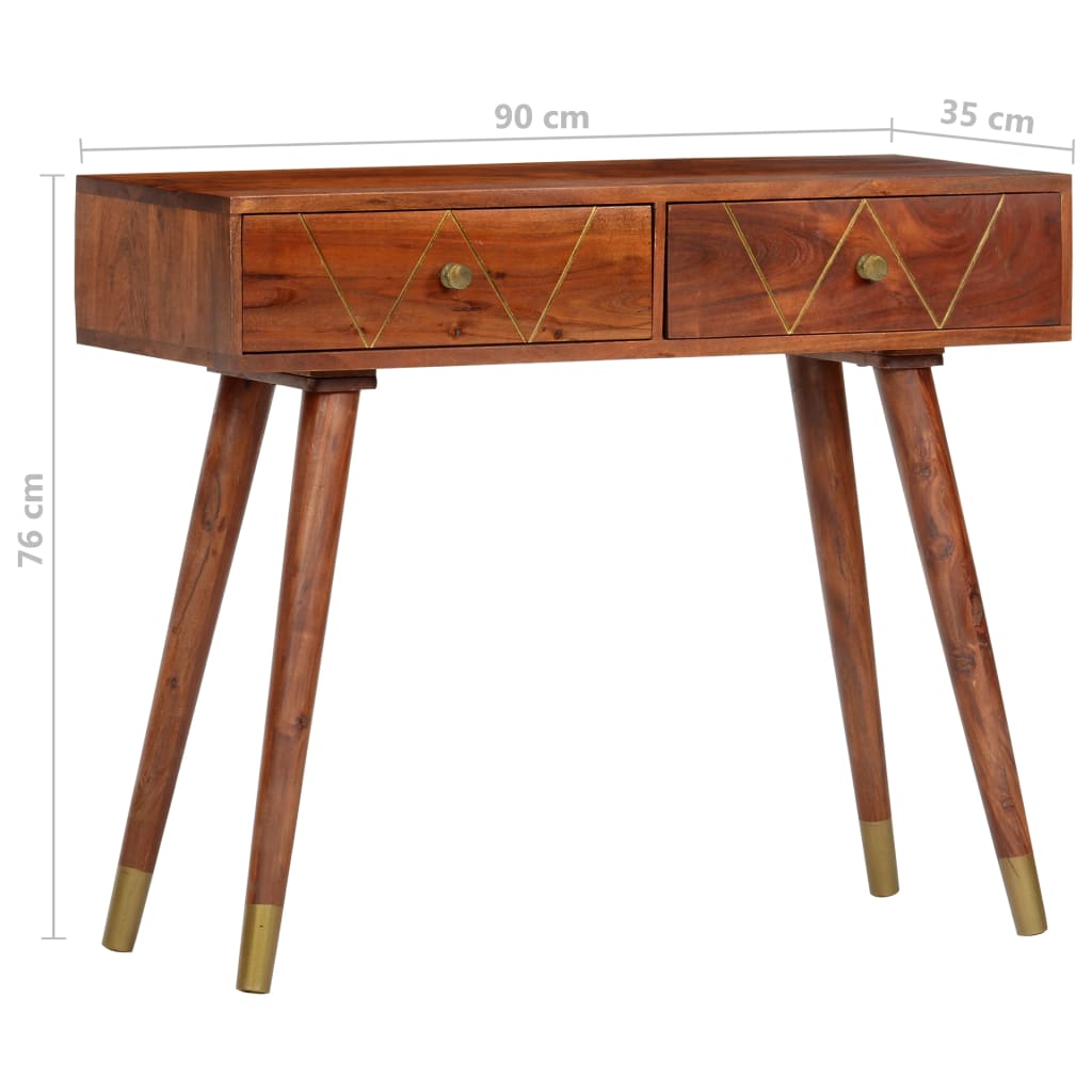 vidaXL Masă consolă, 90 x 35 x 76 cm, lemn masiv de acacia